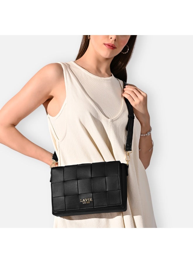 Lavie Luxe Women's Bot Elle Flap Crossbody (Black) - Image 2